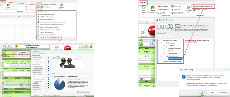 Der Screenshot zeigt das grundlegende Verfahren zur Berechnung und Speicherung der Berechnung in der Benchmark-Datenbank
